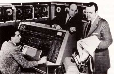 Walter Cronkite With Univac Computer