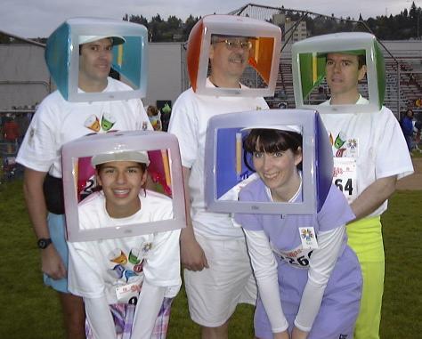 Julie, Jennifer, Tom, Bill, and Michael just before the Starlight Run