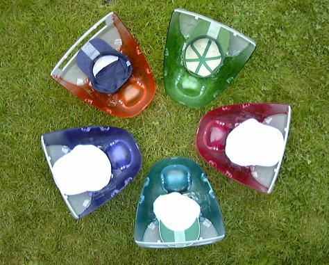 Blueberry, Grape, Tangerine, Lime, and Strawberry iMac Shells used in the Starlight Run