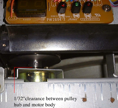 Toshiba Grooved Pulley on Motor Shaft