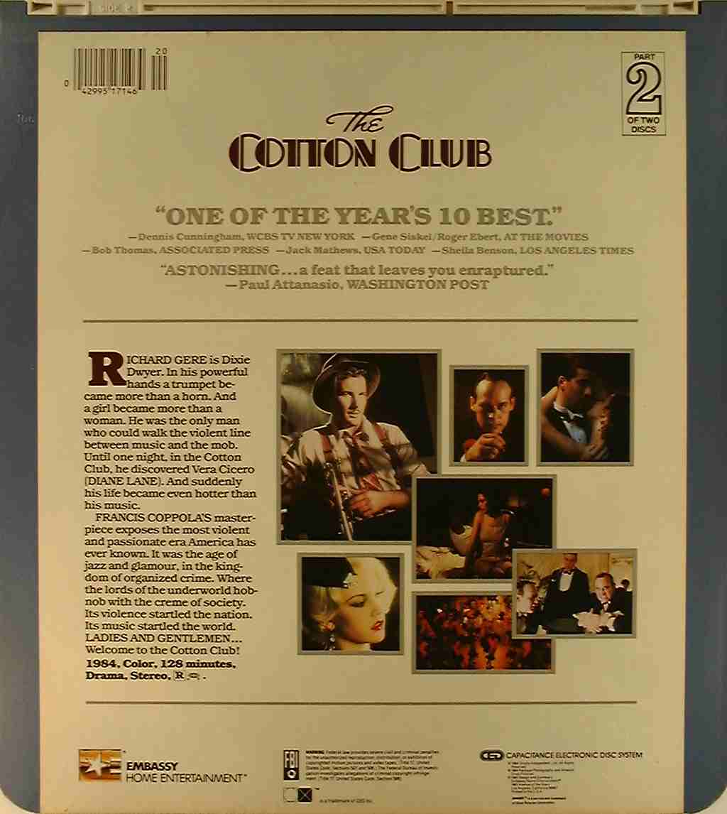CED title precursor to the Blu-ray DVD movie disc format