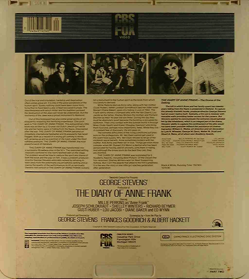CED title precursor to the Blu-ray DVD movie disc format