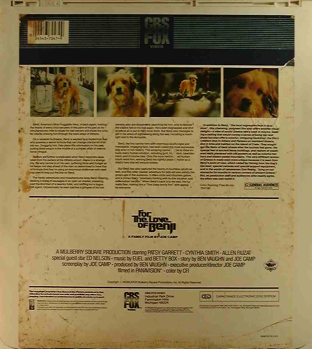 CED title precursor to the Blu-ray DVD movie disc format