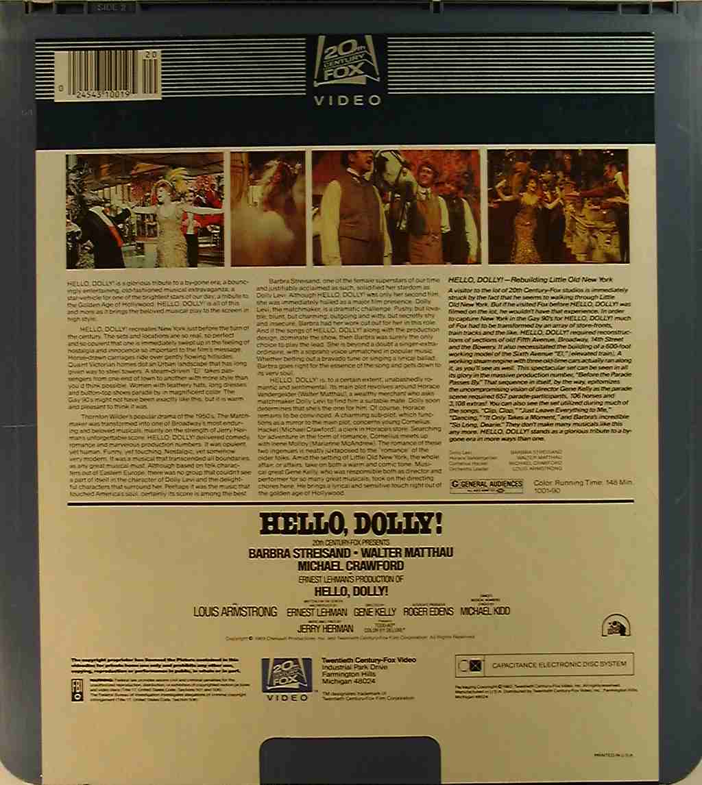 CED title precursor to the Blu-ray DVD movie disc format