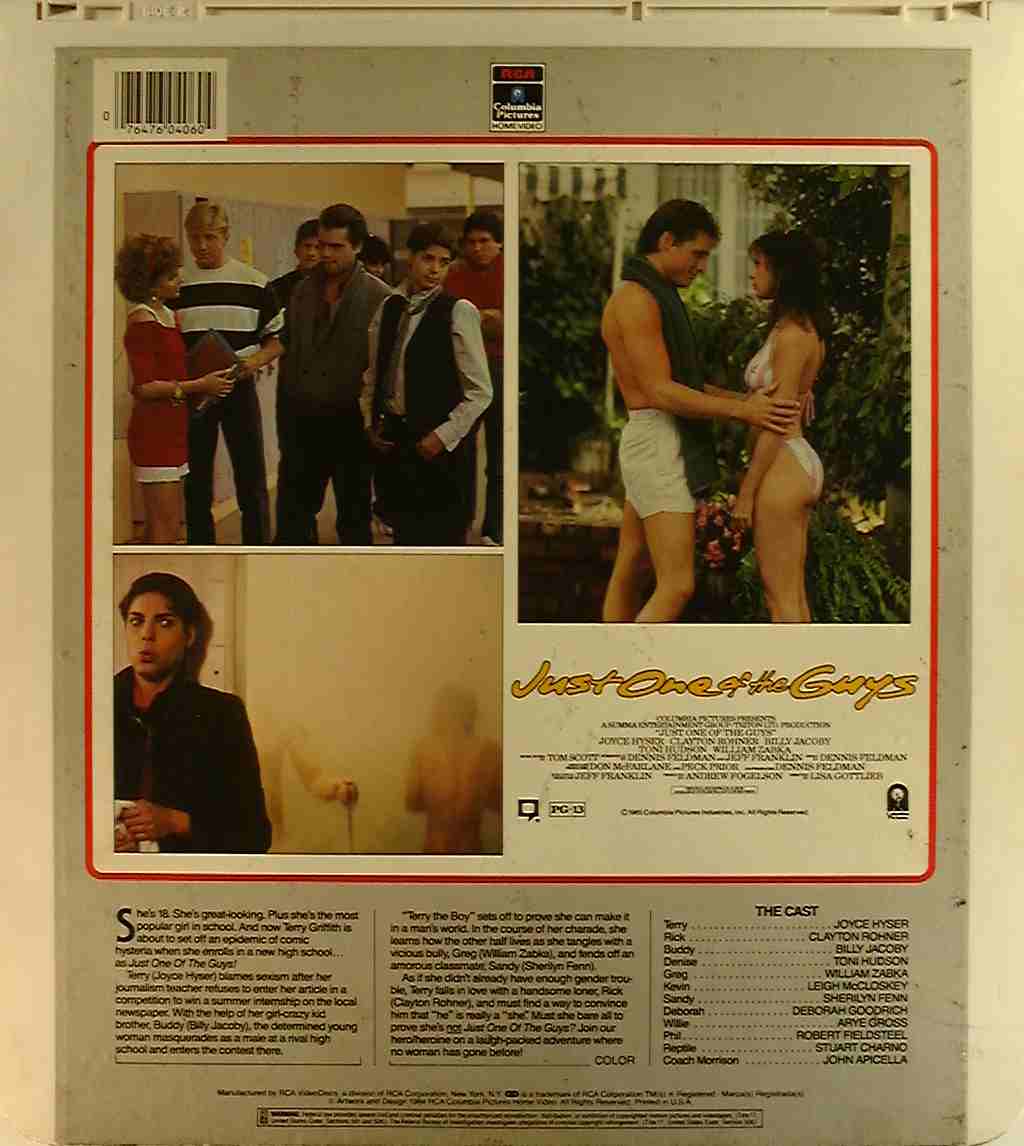 Just One Of The Guys {76476040604} R - Side 2 - CED Title - Blu-ray DVD Movie Precursor1024 x 1146
