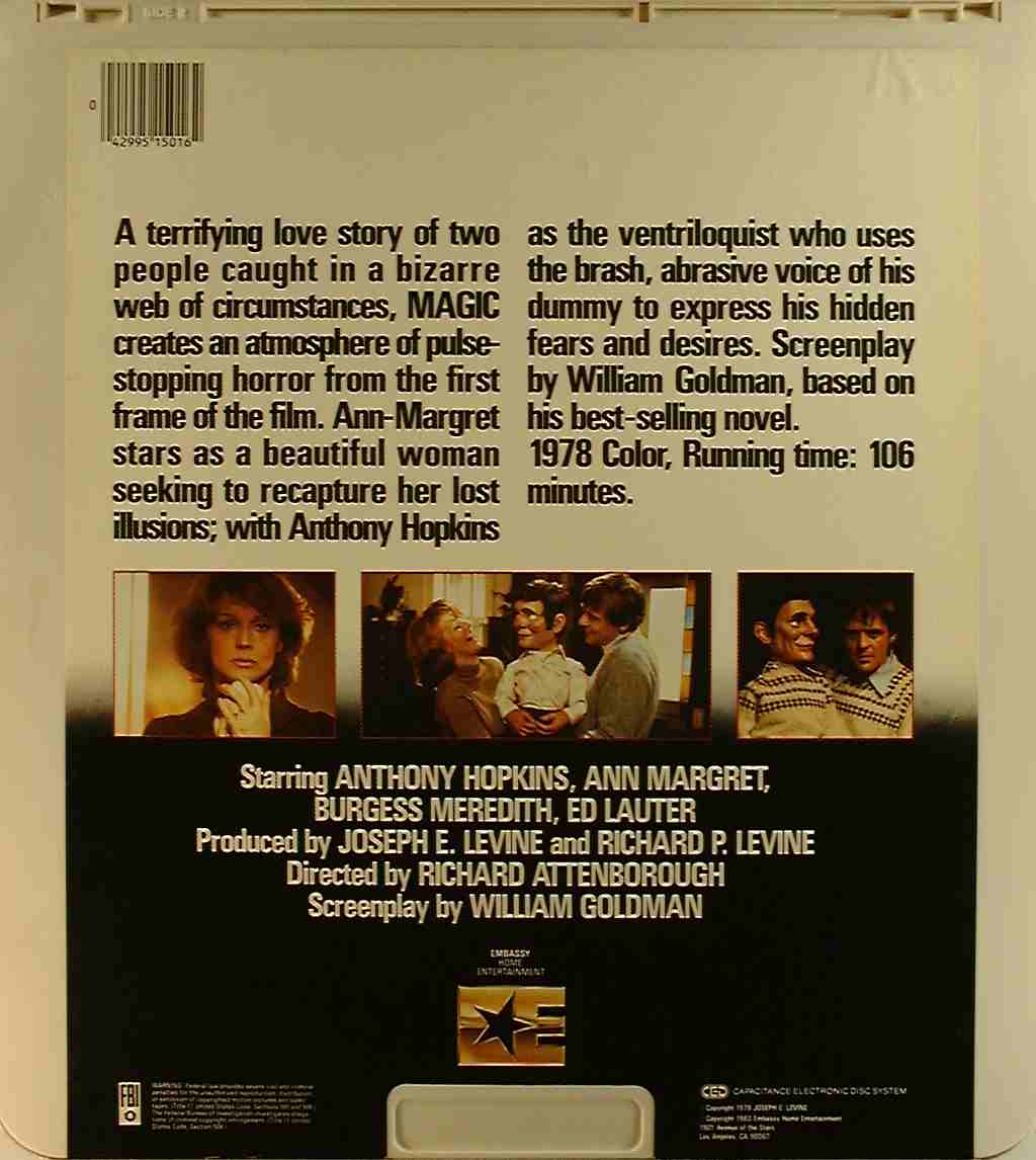 CED title precursor to the Blu-ray DVD movie disc format