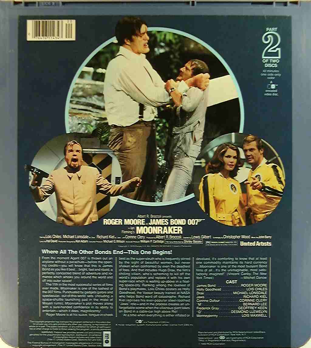 CED title precursor to the Blu-ray DVD movie disc format