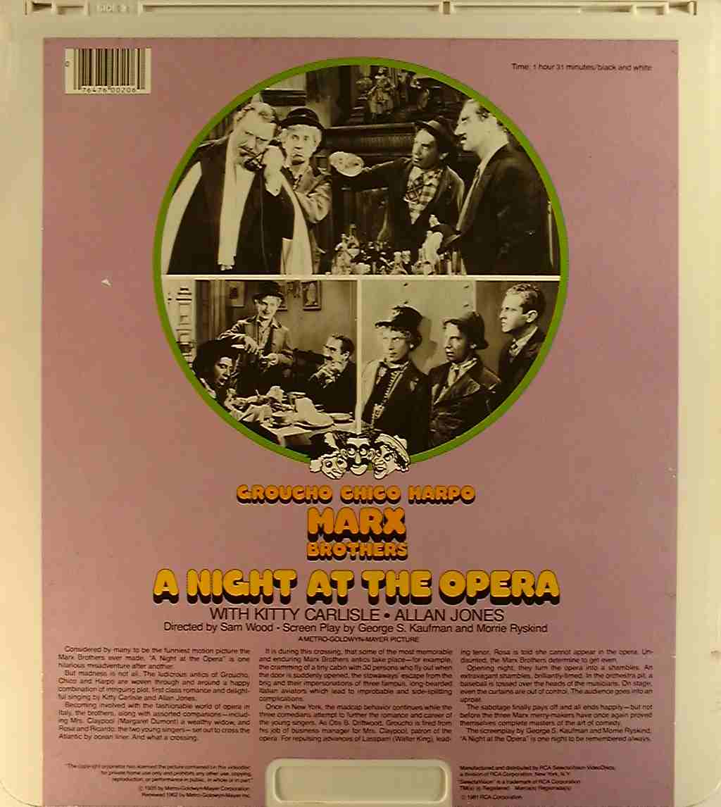 CED title precursor to the Blu-ray DVD movie disc format