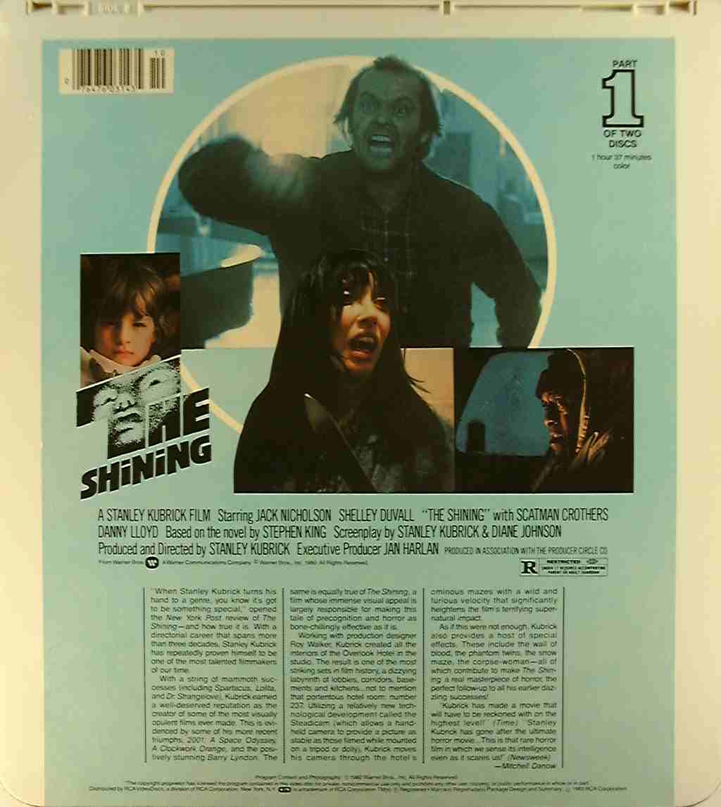 CED title precursor to the Blu-ray DVD movie disc format