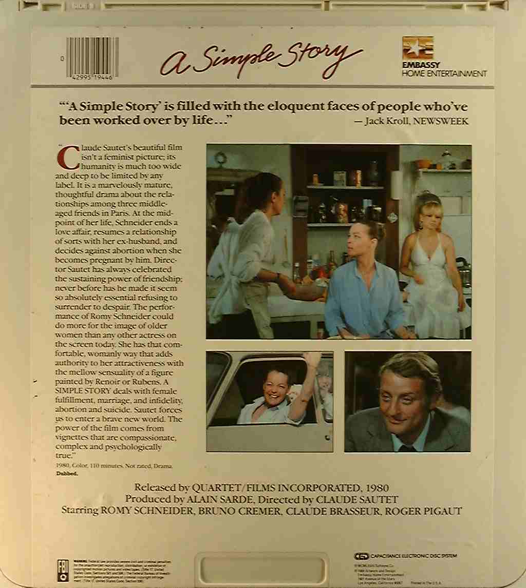 CED title precursor to the Blu-ray DVD movie disc format