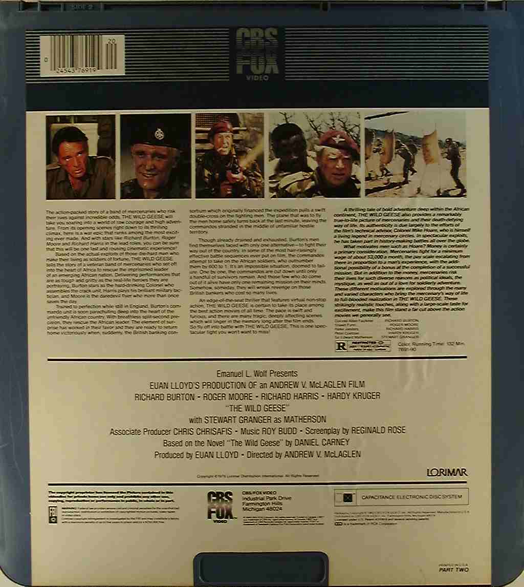 CED title precursor to the Blu-ray DVD movie disc format