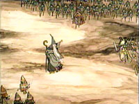 Gandalf Between Three Armies