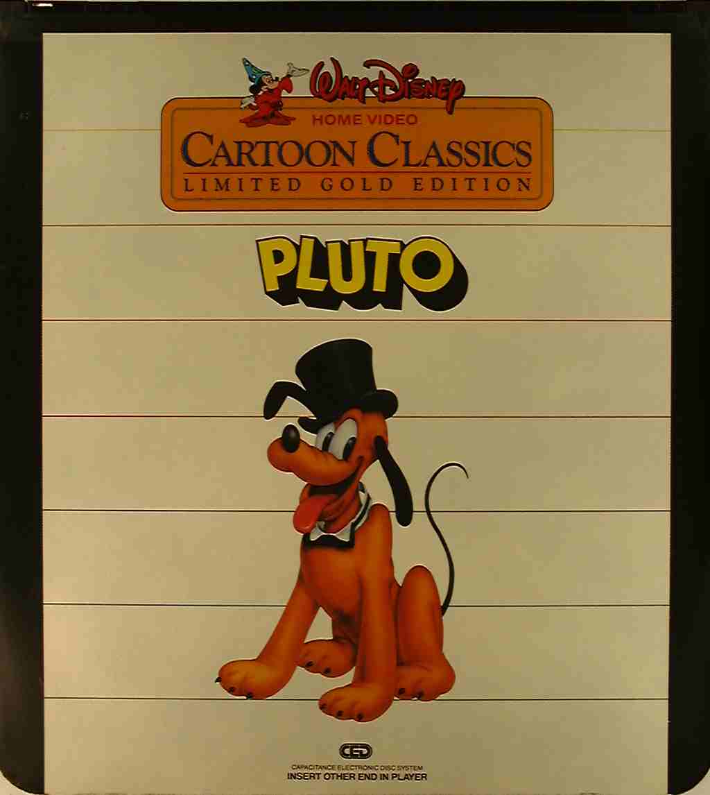 Disney Cartoon Classics: Pluto {76476007485} R - Side 1 - CED Title -  Blu-ray DVD Movie Precursor