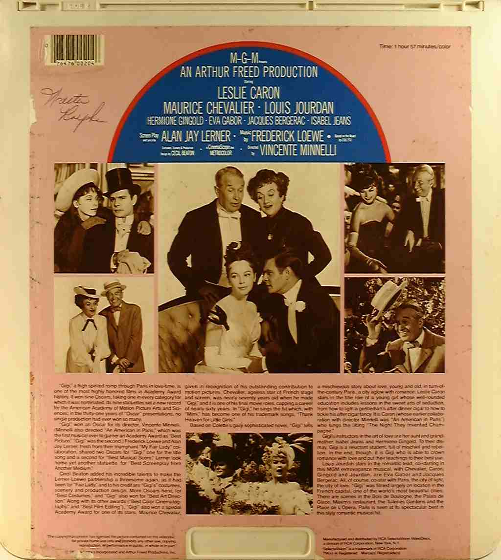 CED title precursor to the Blu-ray DVD movie disc format